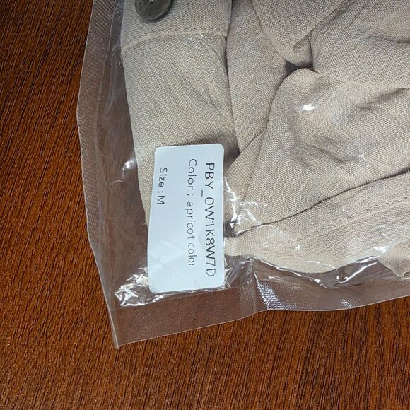 Ruffle Sleeve V Neck High Waist Button Down Babydoll Tunic Dress Size Medium - Picture 11 of 11